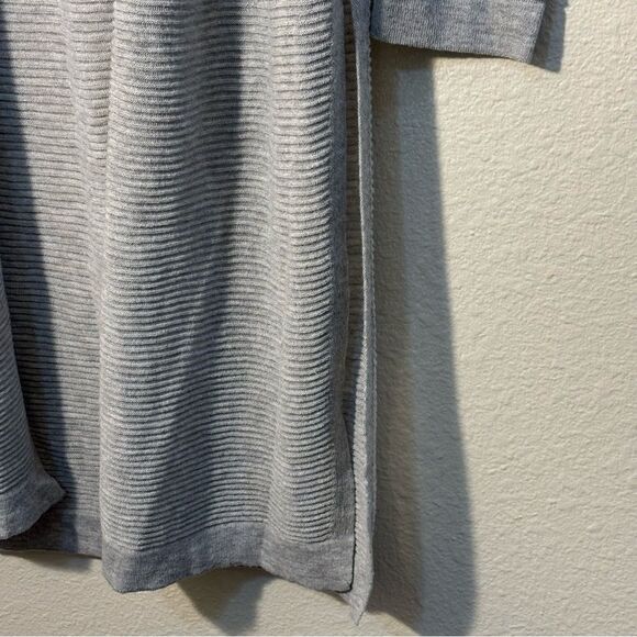 Prologue Longline Open Front Cardigan Women’s XS Soft Gray Textured Knitwear. - Picture 4 of 8